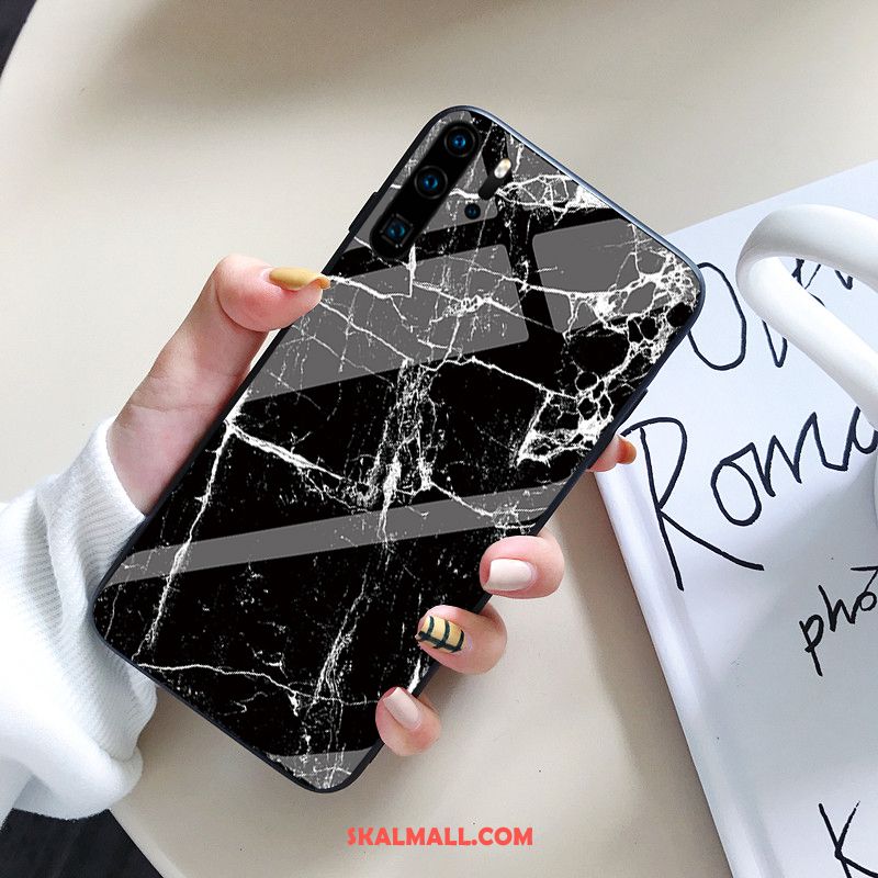 Huawei P30 Pro Skal Blå Härdat Glas Par Fallskydd Net Red Köpa