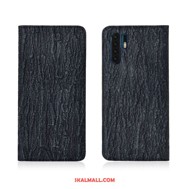 Huawei P30 Pro Skal Fallskydd Clamshell Äkta Läder Läderfodral Tree Rea