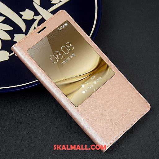 Huawei P30 Pro Skal Härdning Täcka Dvala Rosa Guld Läderfodral Billiga