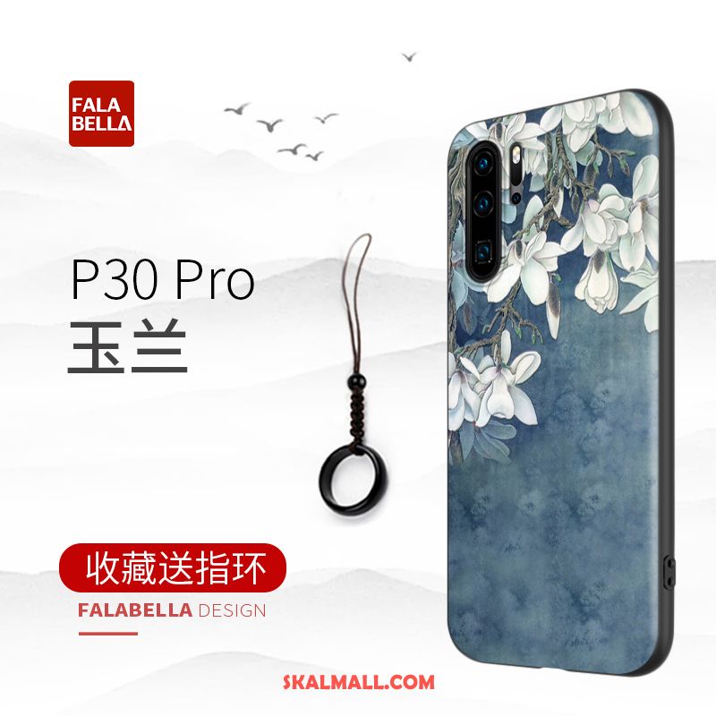 Huawei P30 Pro Skal Kinesisk Stil Blå Skydd All Inclusive Mobil Telefon Till Salu