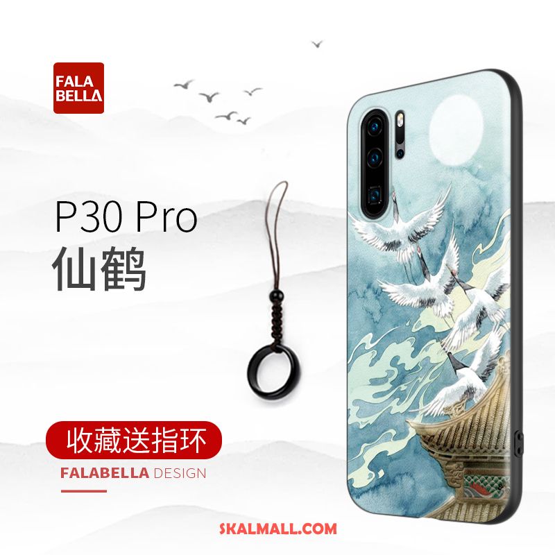 Huawei P30 Pro Skal Kinesisk Stil Blå Skydd All Inclusive Mobil Telefon Till Salu