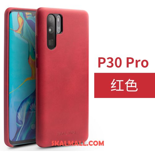 Huawei P30 Pro Skal Skydd Läderfodral Mobil Telefon Äkta Läder Liten Fodral Köpa