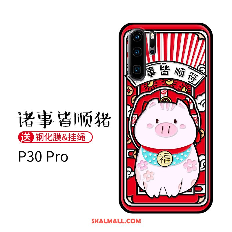 Huawei P30 Pro Skal Tecknat Mobil Telefon Slim Rikedom All Inclusive Online