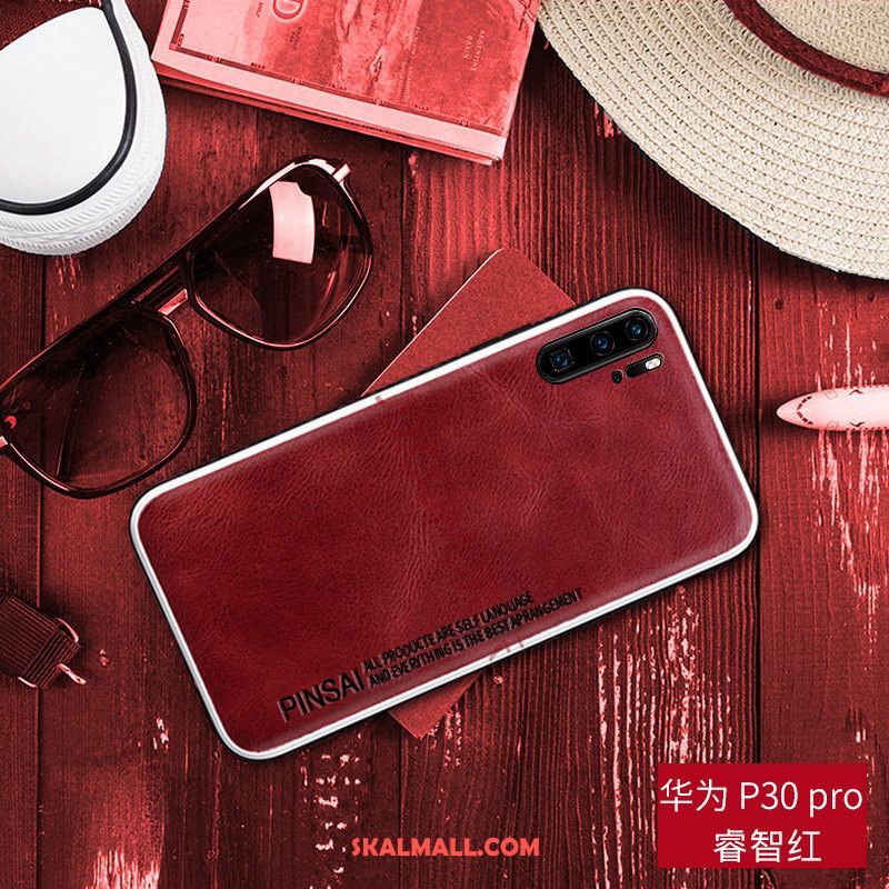Huawei P30 Pro Skal Trend Varumärke Mobil Telefon Svart Fallskydd Äkta Läder Köpa