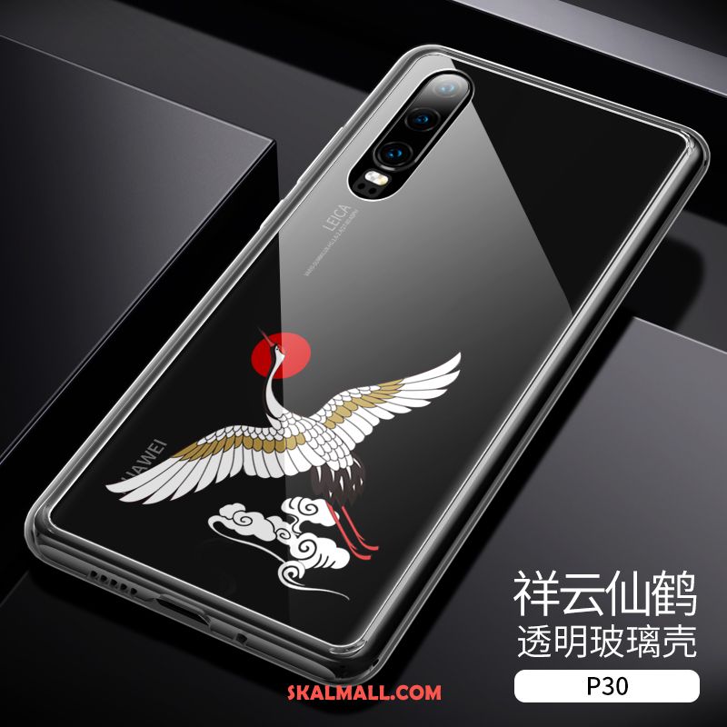 Huawei P30 Skal All Inclusive Fallskydd Glas Kinesisk Stil Mobil Telefon Rea