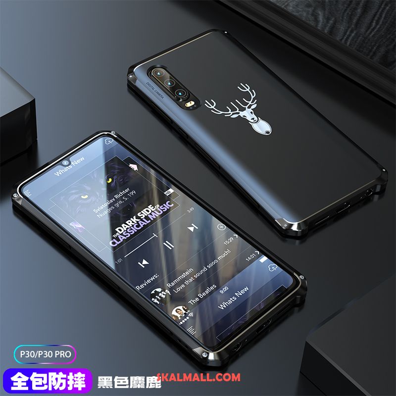 Huawei P30 Skal All Inclusive Metall Fallskydd Purpur Mobil Telefon Online