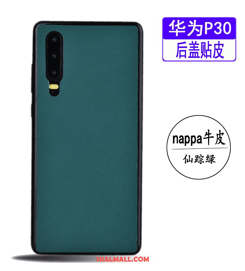 Huawei P30 Skal Läderfodral Enkel Mobil Telefon Business Slim Fodral Rea