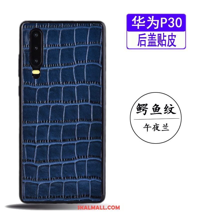 Huawei P30 Skal Läderfodral Enkel Mobil Telefon Business Slim Fodral Rea