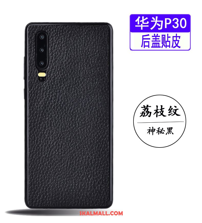 Huawei P30 Skal Läderfodral Enkel Mobil Telefon Business Slim Fodral Rea