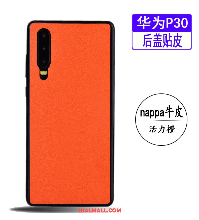 Huawei P30 Skal Läderfodral Enkel Mobil Telefon Business Slim Fodral Rea