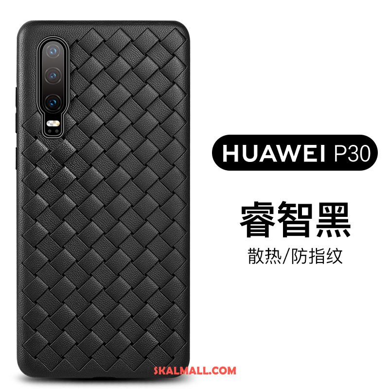 Huawei P30 Skal Mjuk Rosa Interlace Andningsbar Mönster Online