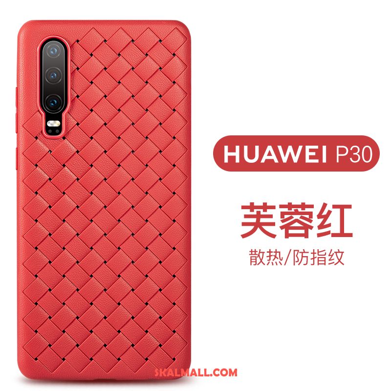 Huawei P30 Skal Mjuk Rosa Interlace Andningsbar Mönster Online