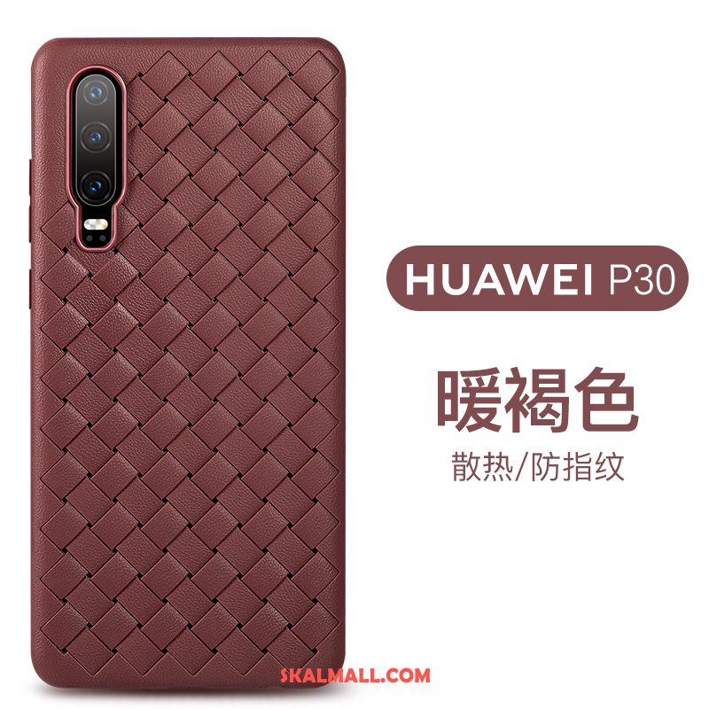 Huawei P30 Skal Mjuk Rosa Interlace Andningsbar Mönster Online