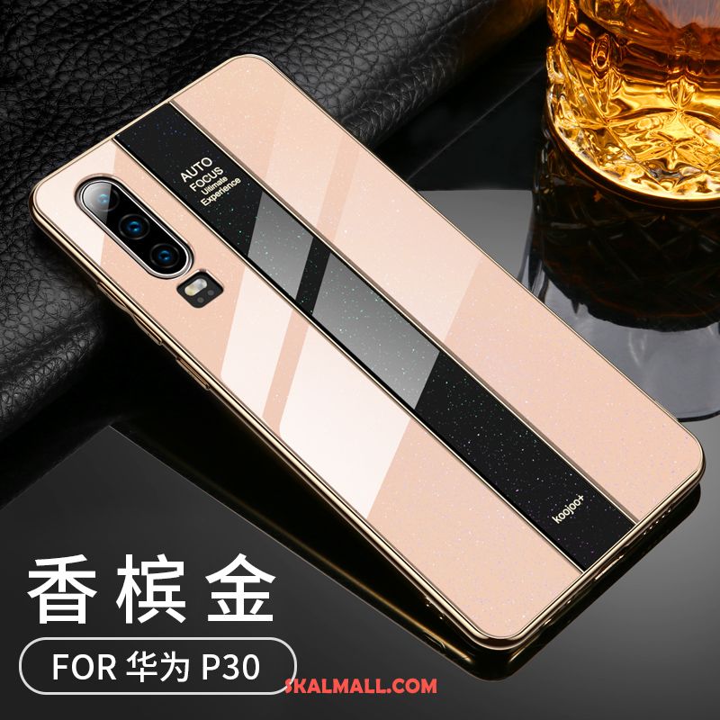 Huawei P30 Skal Silikon Vit Skydd Transparent Plating Fodral Online