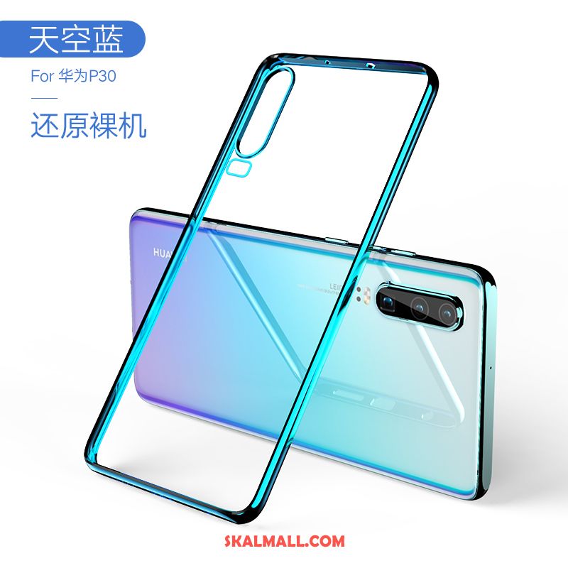 Huawei P30 Skal Slim Röd Transparent All Inclusive Fallskydd Köpa