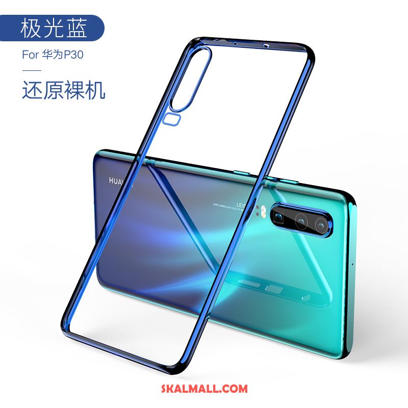 Huawei P30 Skal Slim Röd Transparent All Inclusive Fallskydd Köpa