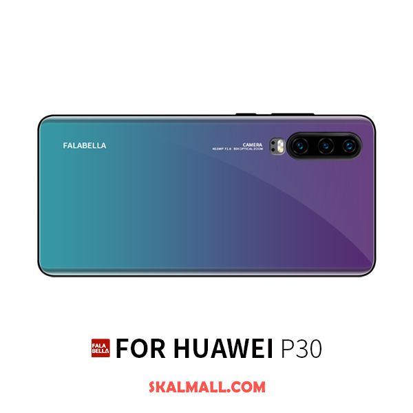 Huawei P30 Skal Trend Varumärke Fallskydd Härdning All Inclusive Purpur Fodral Köpa