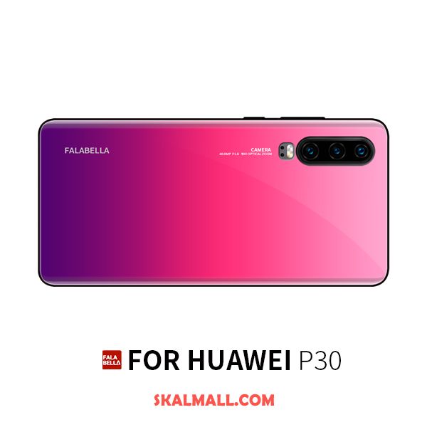 Huawei P30 Skal Trend Varumärke Fallskydd Härdning All Inclusive Purpur Fodral Köpa