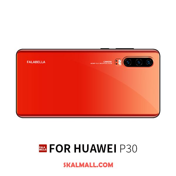Huawei P30 Skal Trend Varumärke Fallskydd Härdning All Inclusive Purpur Fodral Köpa