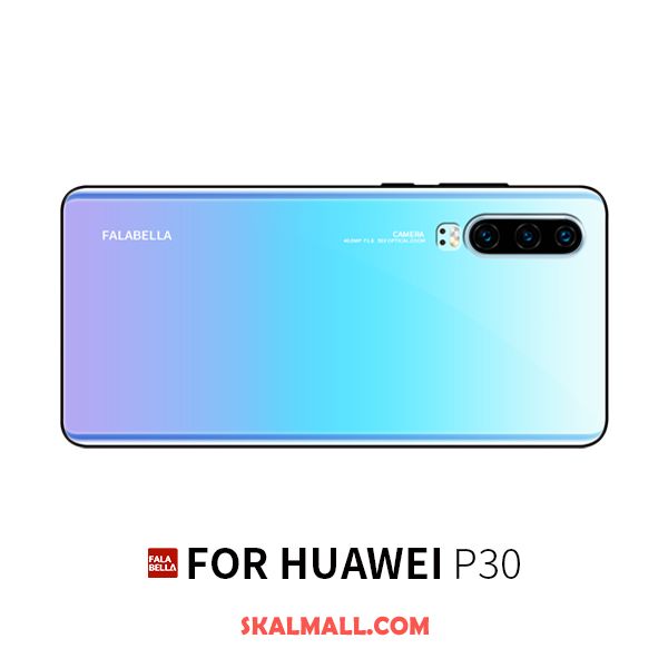 Huawei P30 Skal Trend Varumärke Fallskydd Härdning All Inclusive Purpur Fodral Köpa