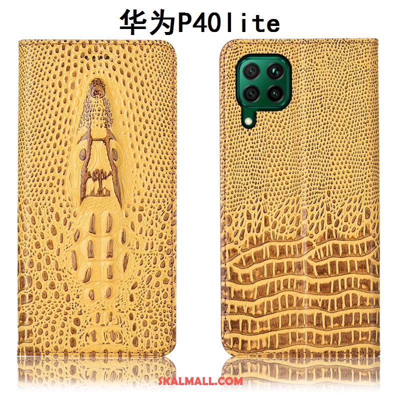 Huawei P40 Lite Skal Skydd Mobil Telefon Gul All Inclusive Läderfodral Till Salu