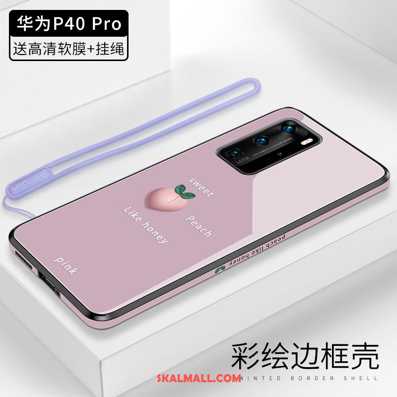 Huawei P40 Pro Skal Enkel Mobil Telefon Orange Cow Purpur Billig