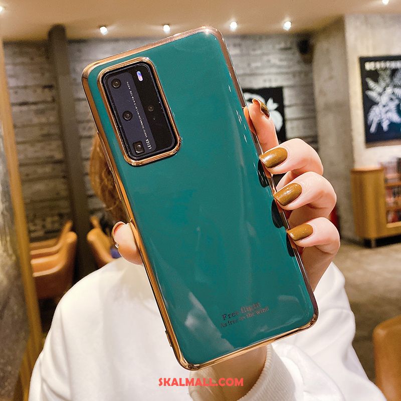 Huawei P40 Pro Skal Silikon Slim Pu Trend Ljusblå Billigt