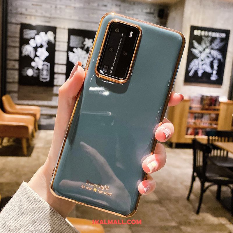 Huawei P40 Pro Skal Silikon Slim Pu Trend Ljusblå Billigt