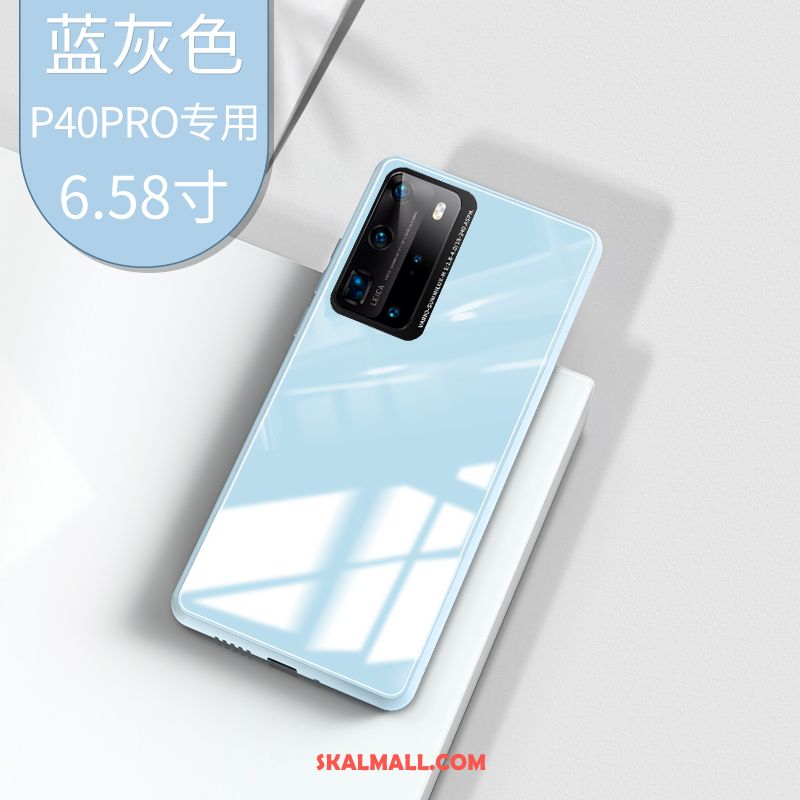 Huawei P40 Pro Skal Vit Glas Ny Slim Par Billigt