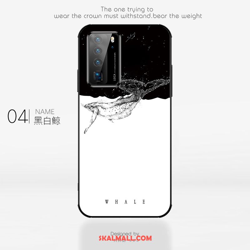 Huawei P40 Pro Skal Vit Mode Glas Konst Kreativa Butik