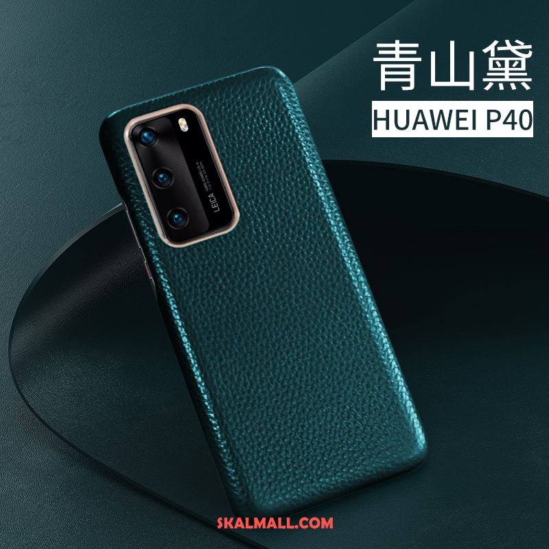 Huawei P40 Skal Business Äkta Läder All Inclusive Slim Fallskydd Fodral Billig