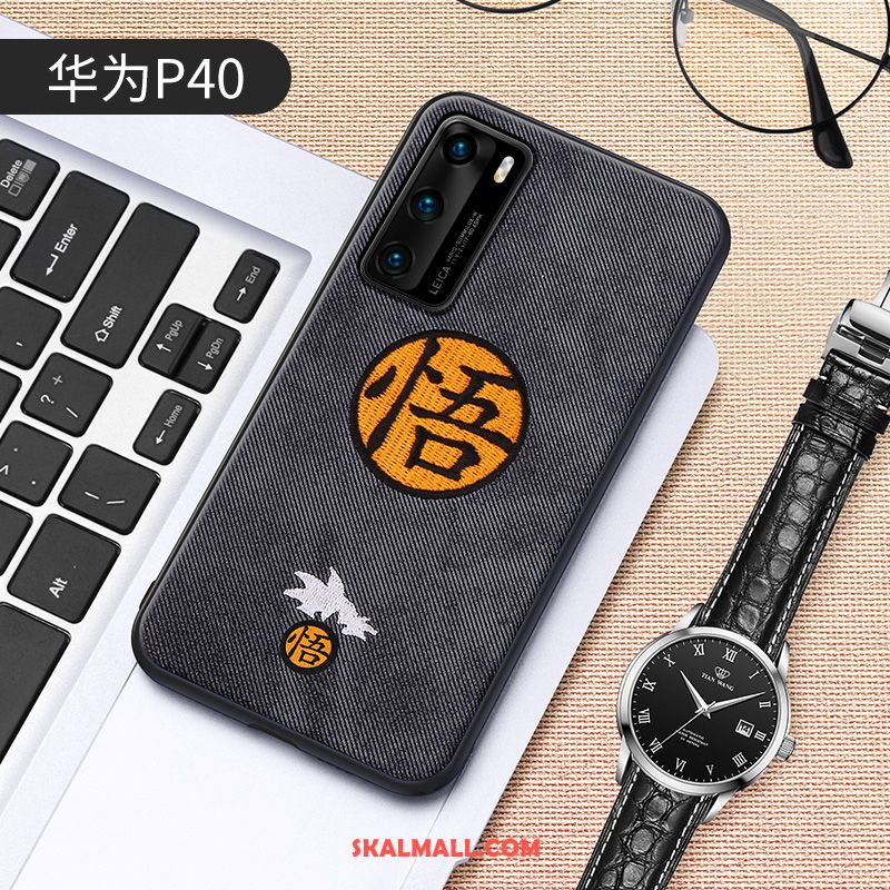 Huawei P40 Skal Slim All Inclusive Svart Kinesisk Stil Mobil Telefon Rea
