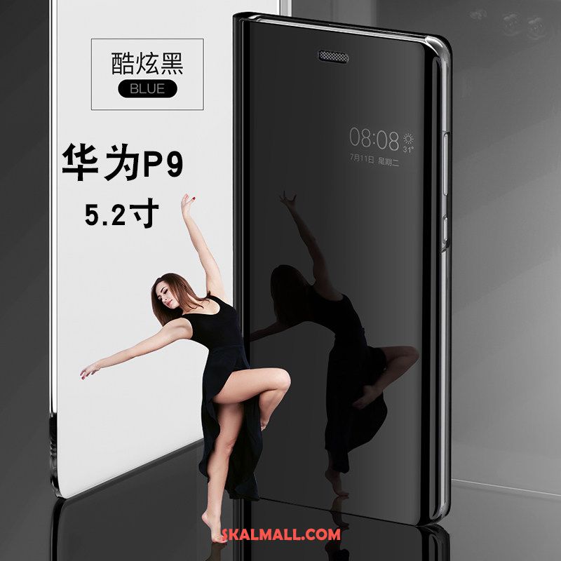 Huawei P9 Skal Läderfodral Fallskydd Dvala Trend Mobil Telefon Fodral Rea