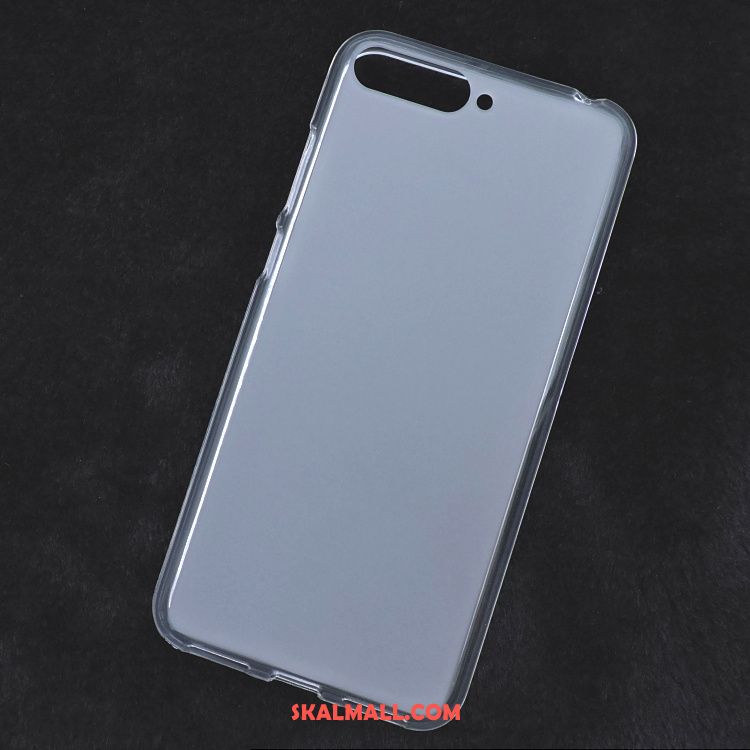 Huawei Y6 2018 Skal Mobil Telefon Duk Transparent Nubuck Mjuk Fodral Butik