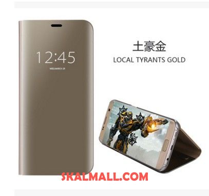 Huawei Y6 2018 Skal Support Silver Mobil Telefon Täcka Läderfodral Rea