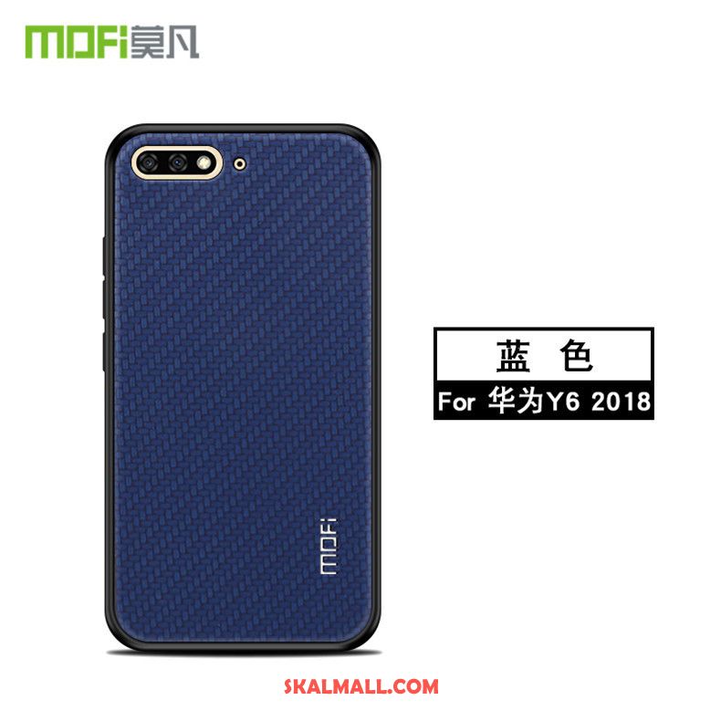 Huawei Y6 2018 Skal Svart Mobil Telefon Silikon Skydd Duk Fodral Rea
