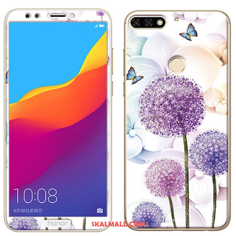 Huawei Y7 2018 Skal Skärmskydd Film Mjuk Mobil Telefon Härdning Tecknat Fodral Köpa