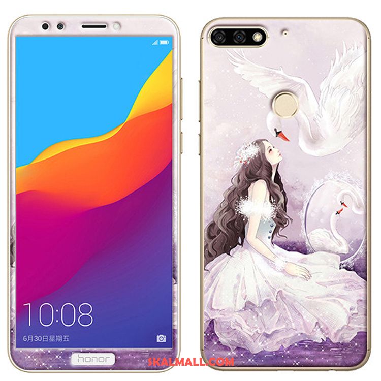 Huawei Y7 2018 Skal Skärmskydd Film Mjuk Mobil Telefon Härdning Tecknat Fodral Köpa