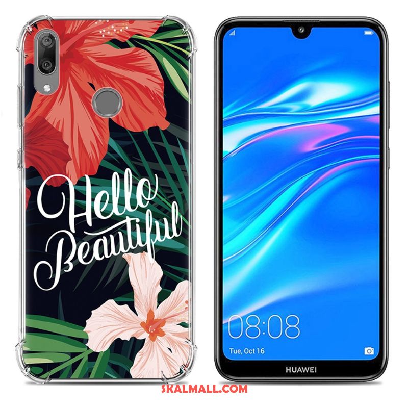 Huawei Y7 2019 Skal Mobil Telefon Fallskydd Pratkvarn Trend Silikon Fodral Rea