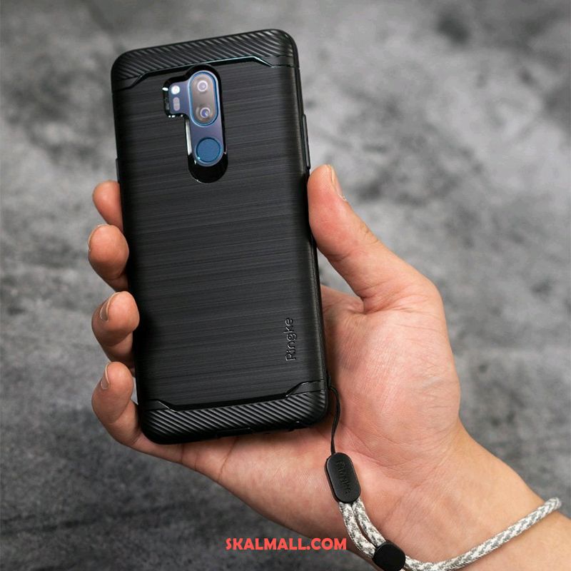 Lg G7 Thinq Skal Skydd Fallskydd Purpur Mjuk Nubuck Fodral Online