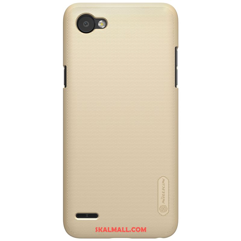 Lg Q6 Skal Hård Glidskydds Mobil Telefon Guld Nubuck Fodral Rea