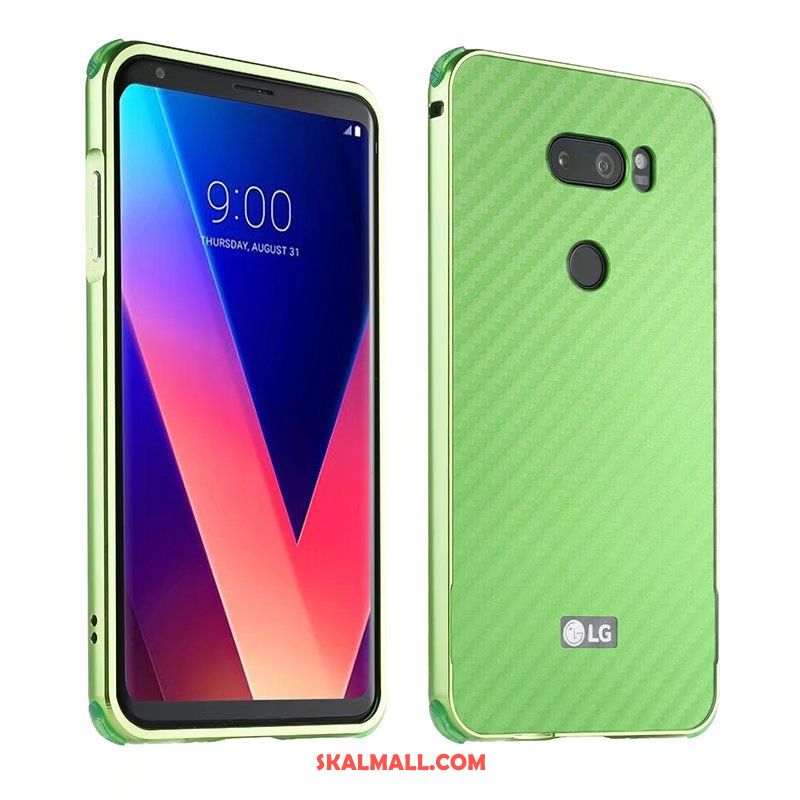 Lg V30 Skal Frame Nubuck Mobil Telefon Fallskydd Grön Billig