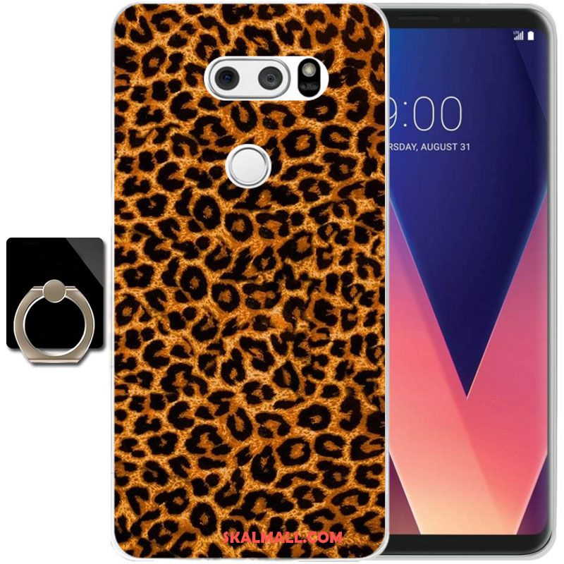 Lg V30 Skal Mjuk Mobil Telefon Fallskydd Gul Tecknat Rea