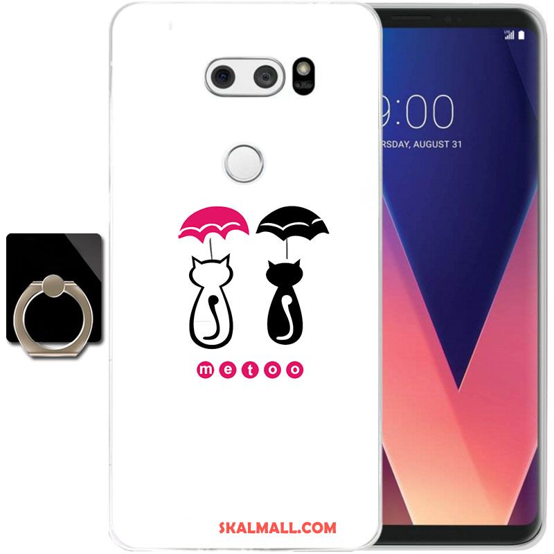 Lg V30 Skal Mjuk Mobil Telefon Fallskydd Gul Tecknat Rea