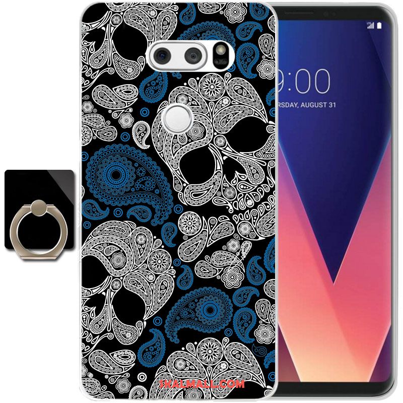 Lg V30 Skal Mjuk Mobil Telefon Fallskydd Gul Tecknat Rea