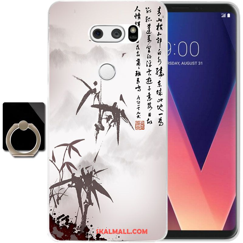 Lg V30 Skal Mjuk Mobil Telefon Fallskydd Gul Tecknat Rea