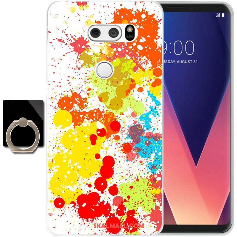 Lg V30 Skal Mjuk Mobil Telefon Fallskydd Gul Tecknat Rea