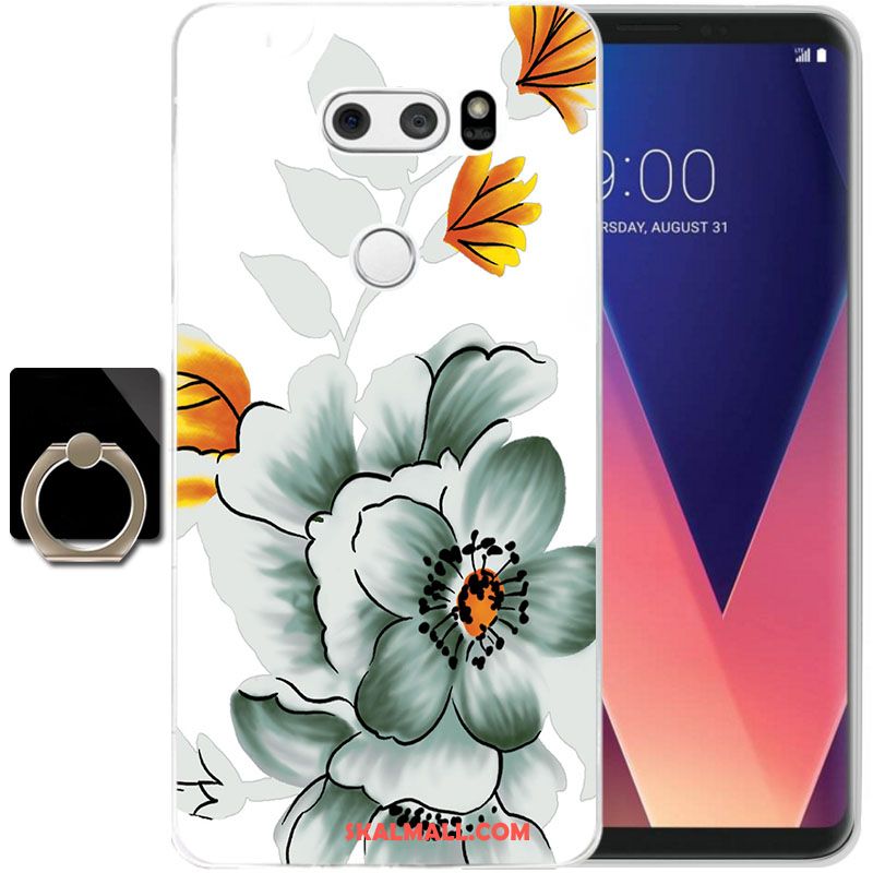 Lg V30 Skal Mjuk Mobil Telefon Fallskydd Gul Tecknat Rea