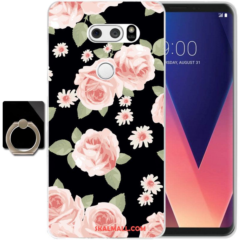 Lg V30 Skal Mjuk Mobil Telefon Fallskydd Gul Tecknat Rea