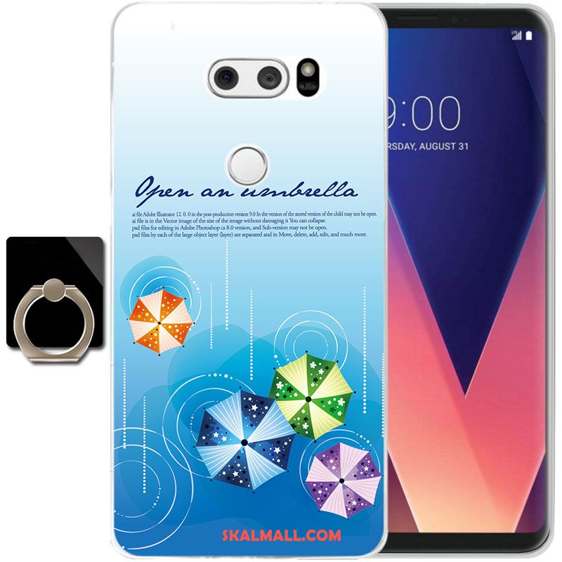 Lg V30 Skal Mjuk Mobil Telefon Fallskydd Gul Tecknat Rea